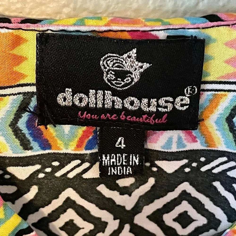 Dollhouse Girl’s Multicolored Romper. Size 4. - Picture 3 of 5